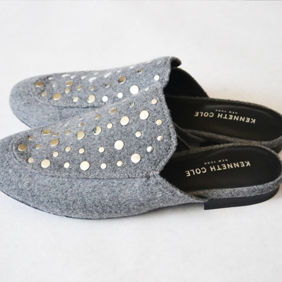 Kenneth Cole Velvet Stud Mules Slip On Shoes Sz 7M - Picture 3 of 8